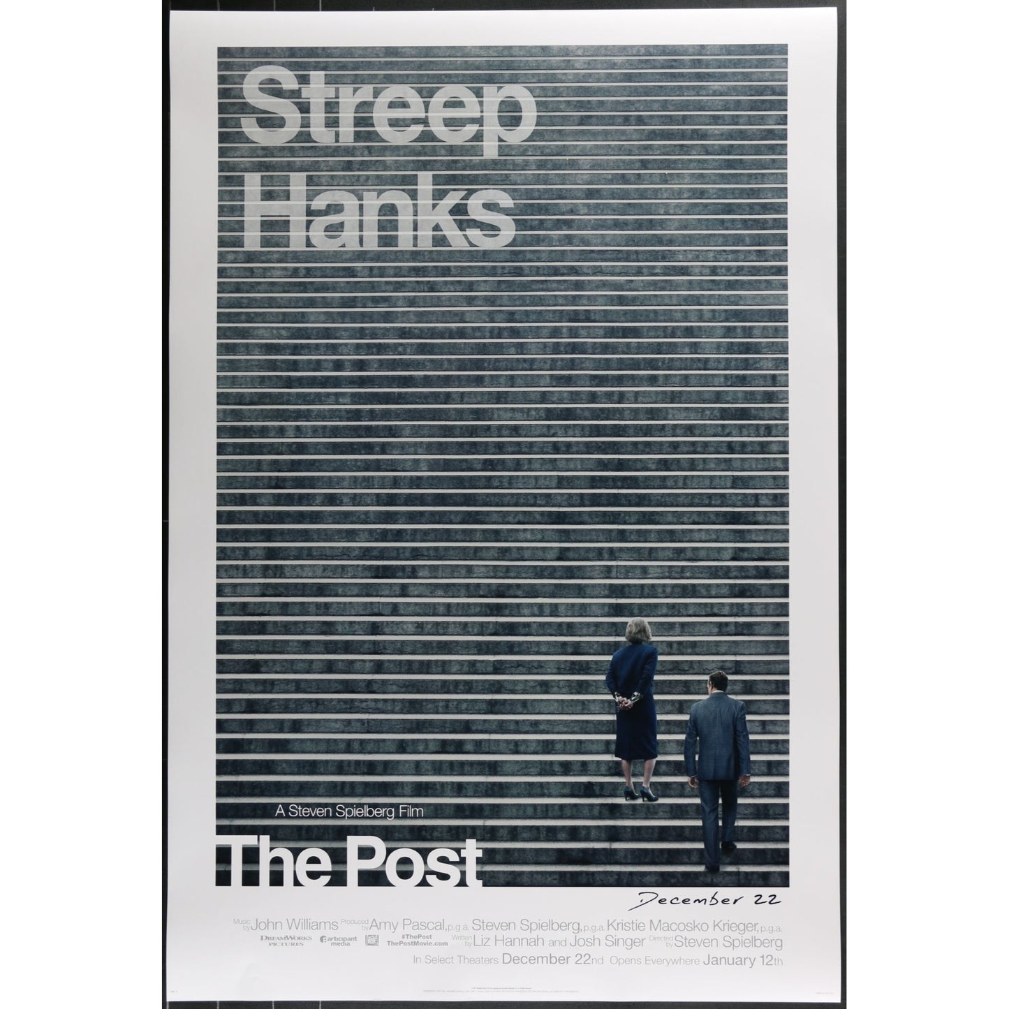 The Post (2017) Original Double-sided Movie Poster Rolled 27x40