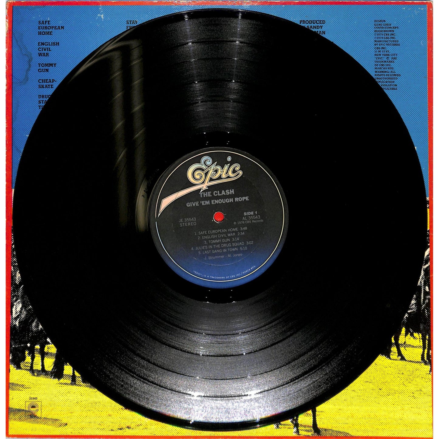 The Clash - Give 'Em Enough Rope Vinyl Record JE 35543