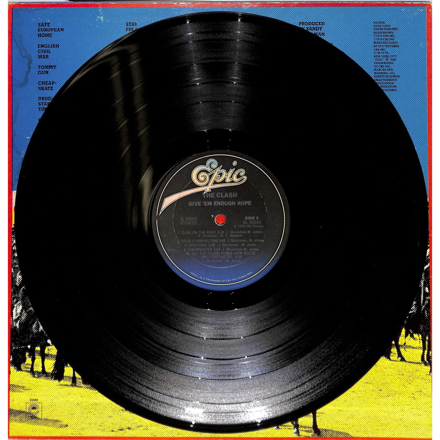 The Clash - Give 'Em Enough Rope Vinyl Record JE 35543