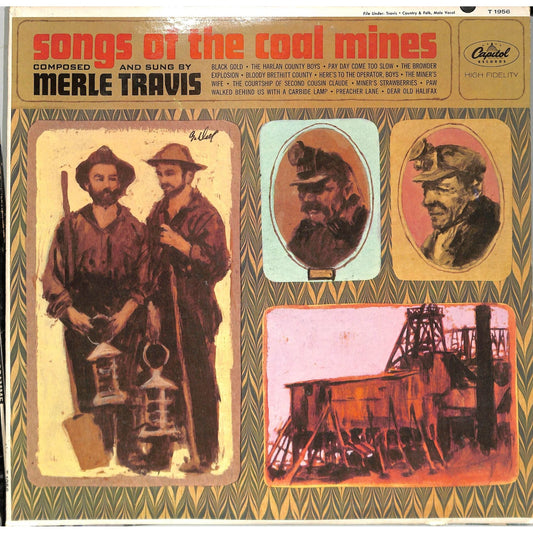 Merle Travis - Songs of the Coal Mines (1963) Vinyl Record T-1956