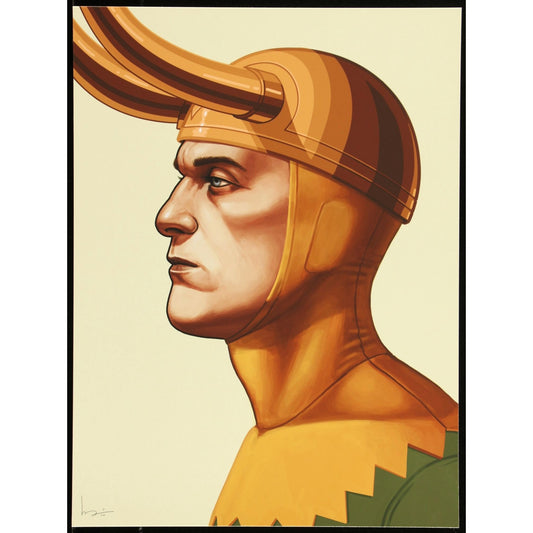 Loki by MIKE MITCHELL artist signed numbered #2/110 12x16 art print 2014 Mondo