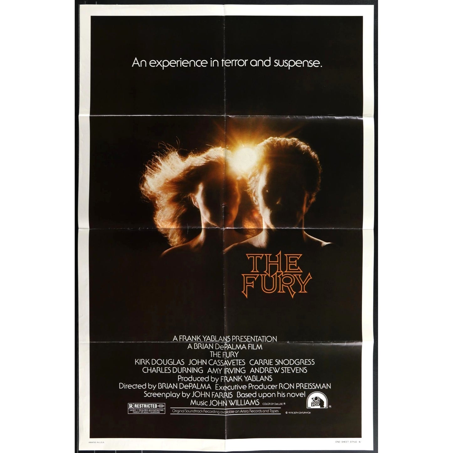 The Fury (1978) Original Movie Poster Folded 27x41 EM4-148
