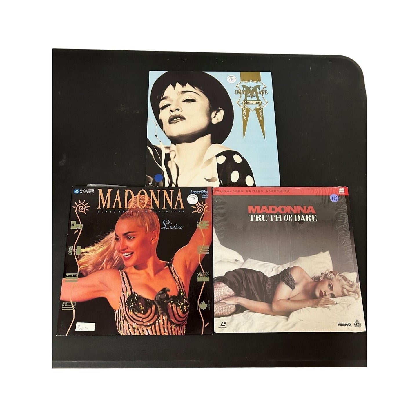 Set of Three Madonna Laserdiscs