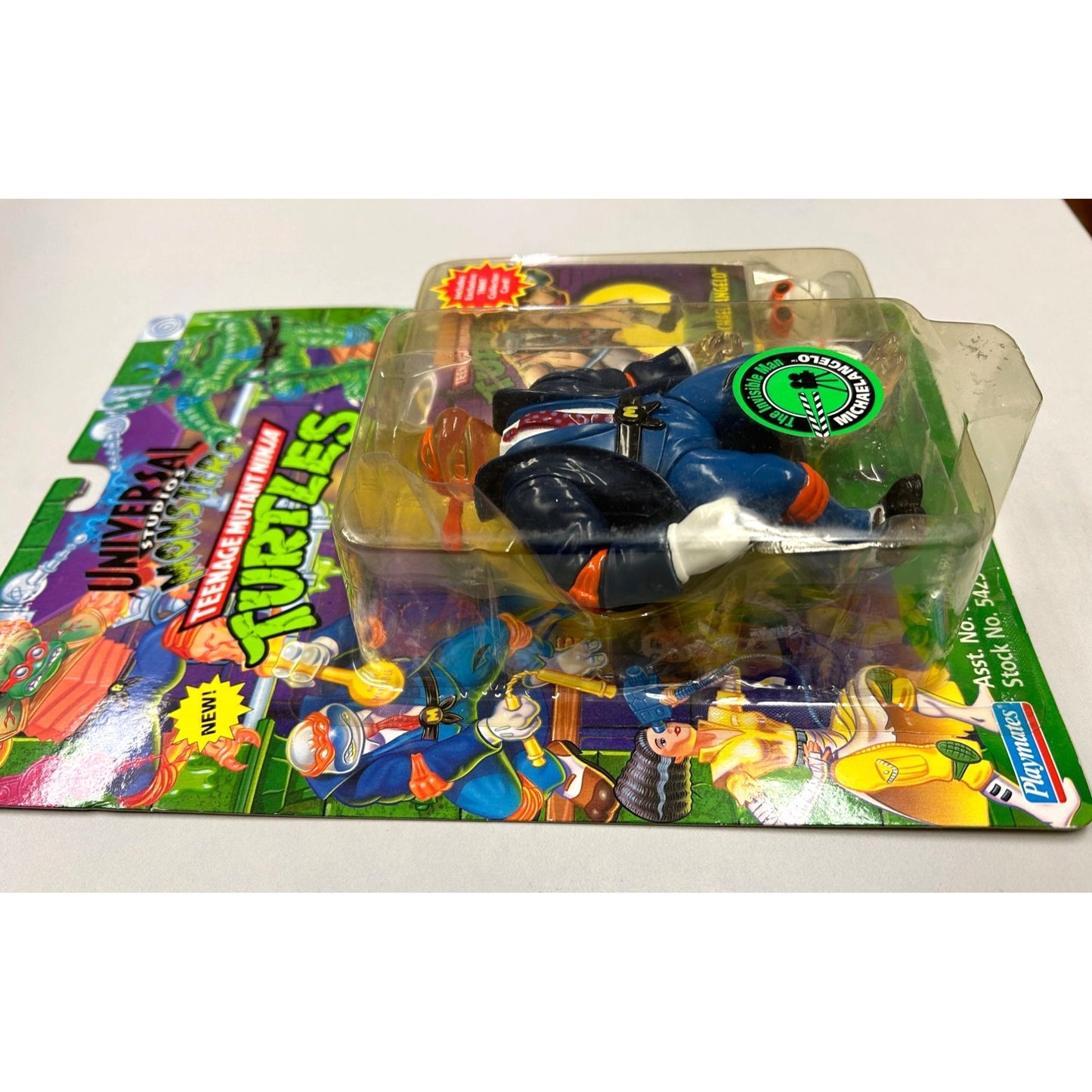 TMNT Invisible Man Michelangelo 1994 Universal Monsters Playmates Figure MOC NIP