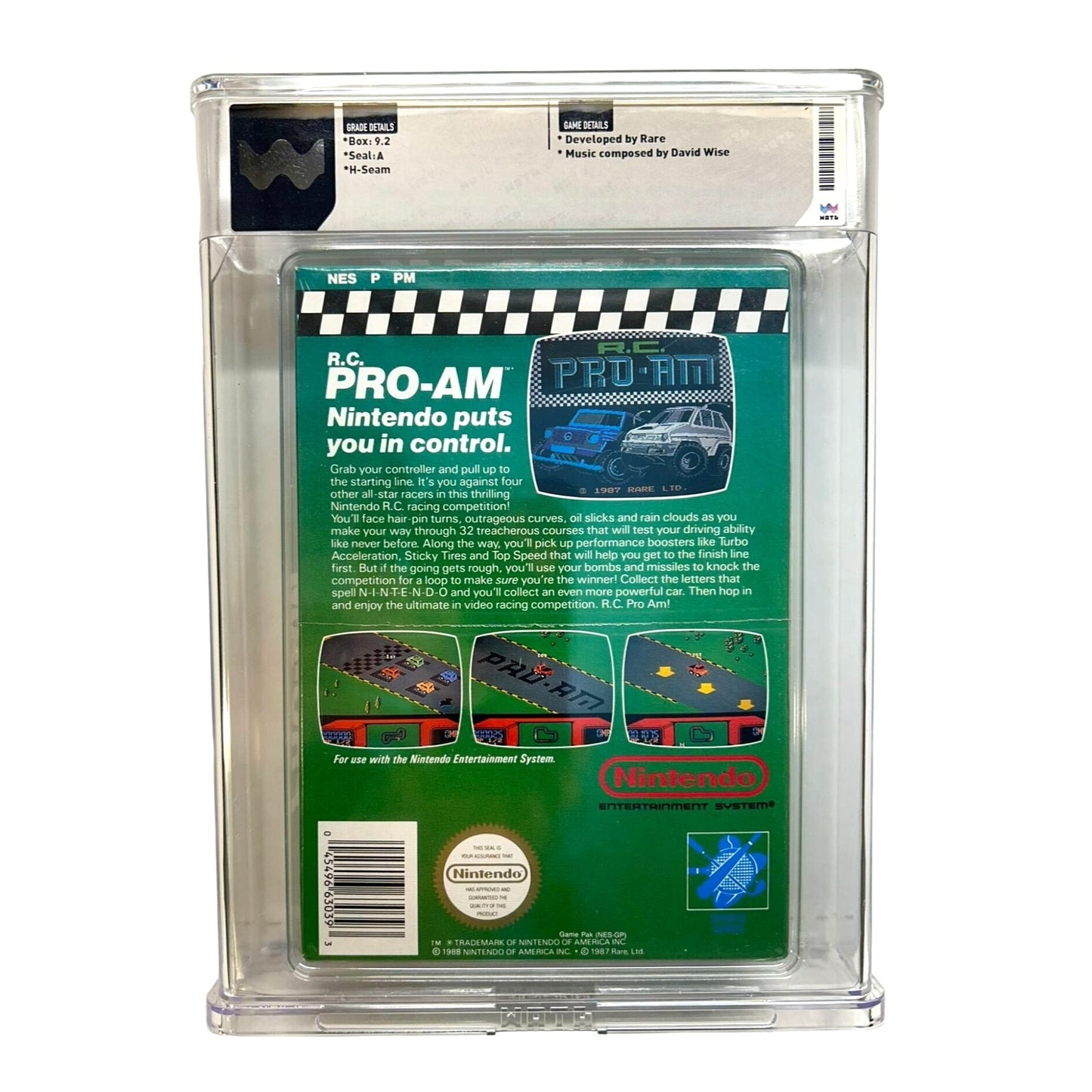 R.C. Pro-AM (1988) Nintendo NES WATA Graded 9.2 Sealed A