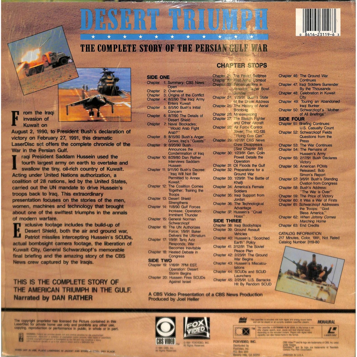 Desert Triumph: The Complete Story of the Persian Gulf War (1991) Laserdisc