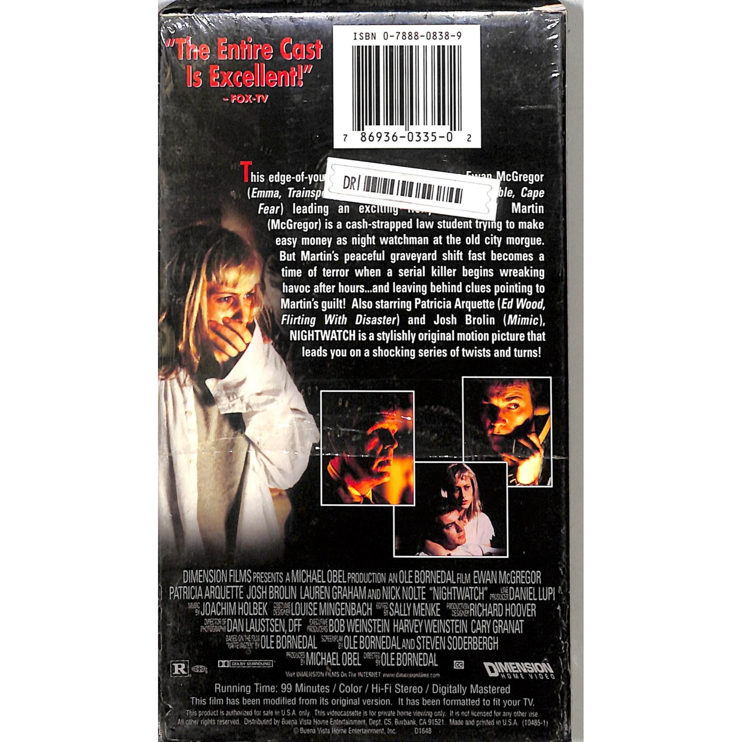 Nightwatch (1997) BRAND NEW SEALED VHS !