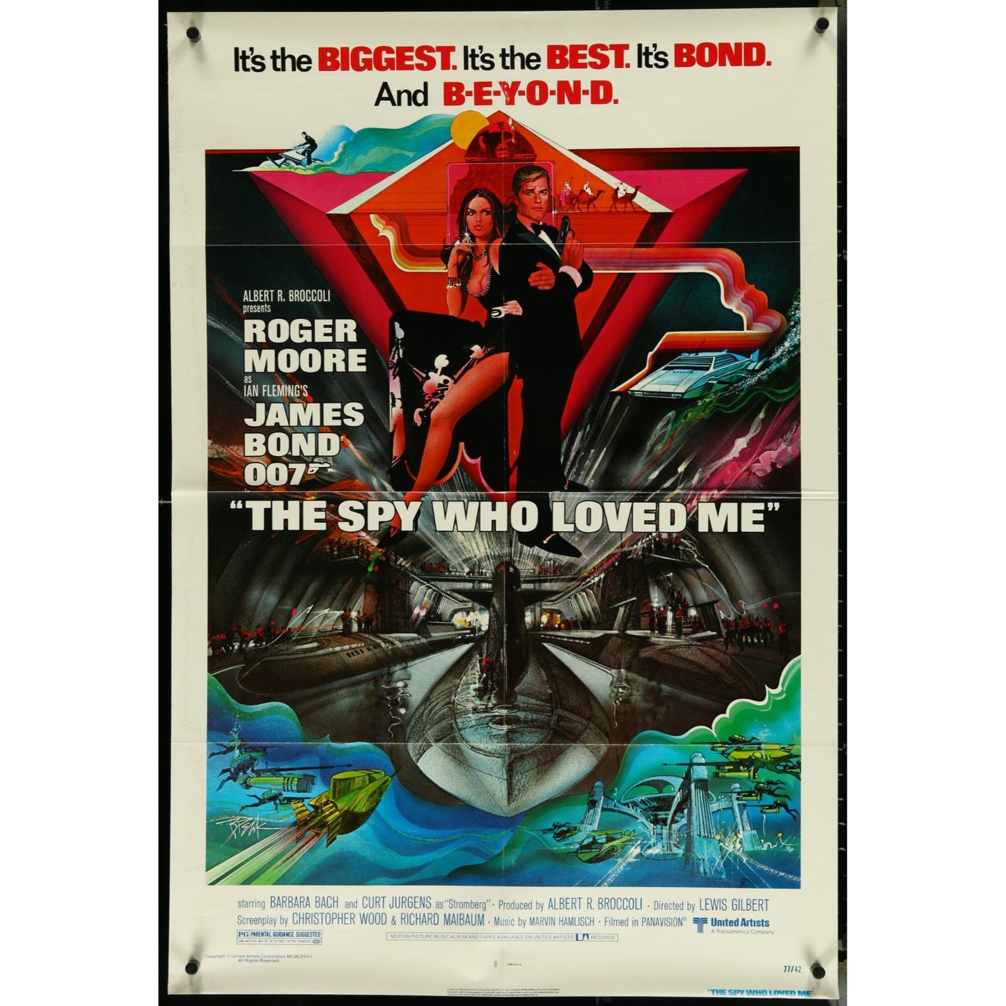 The Spy Who Loved Me (1977) Original Movie Poster Folded 27x41