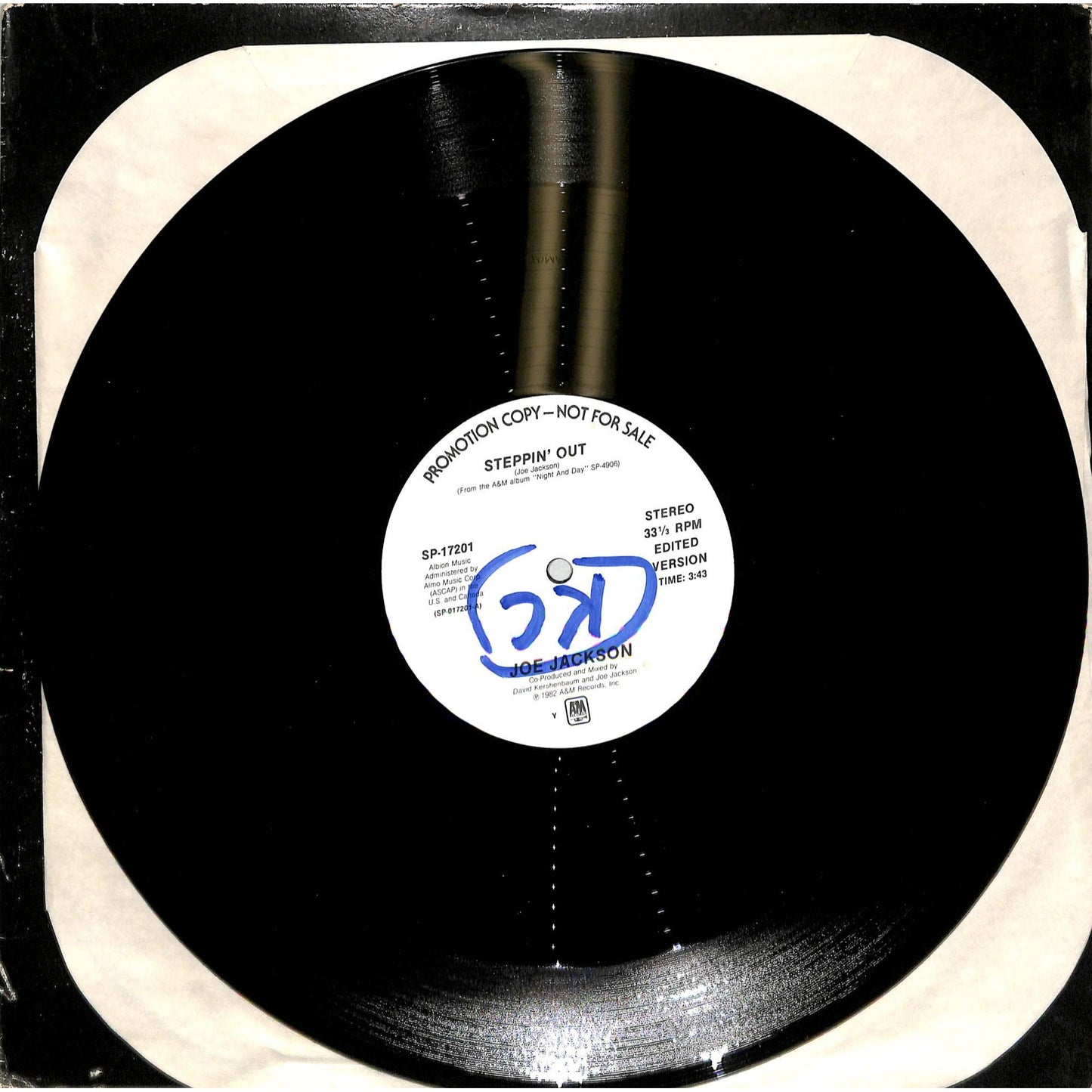 Joe Jackson - Steppin' Out (1982) 12" Promo Maxi-Single LP SP-17201