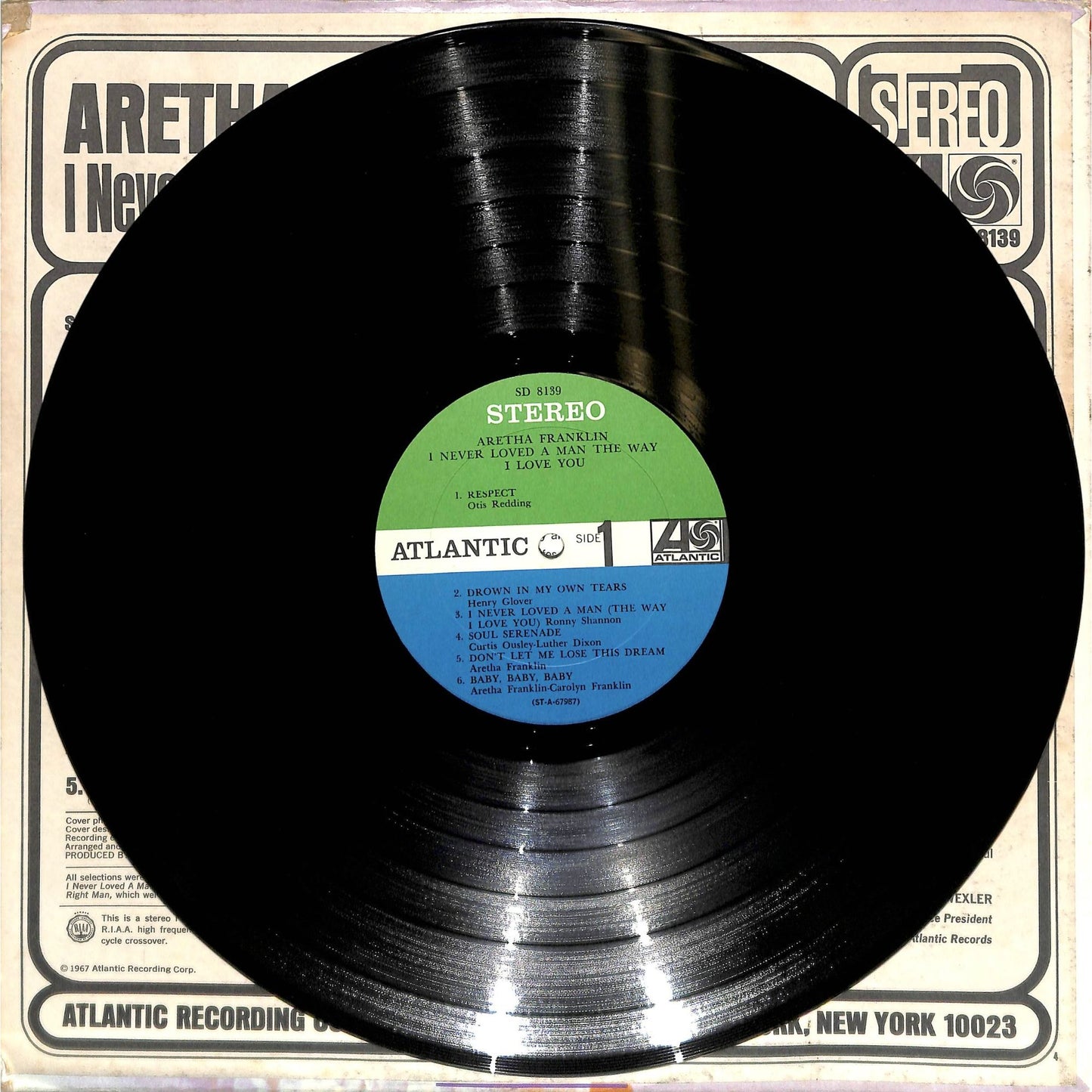 Aretha Franklin - I Never Loved a Man the Way I Love You (1967) Vinyl Record