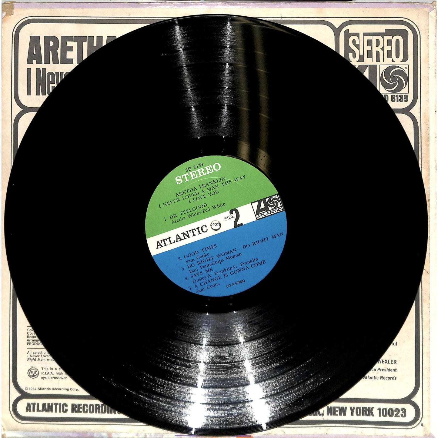 Aretha Franklin - I Never Loved a Man the Way I Love You (1967) Vinyl Record