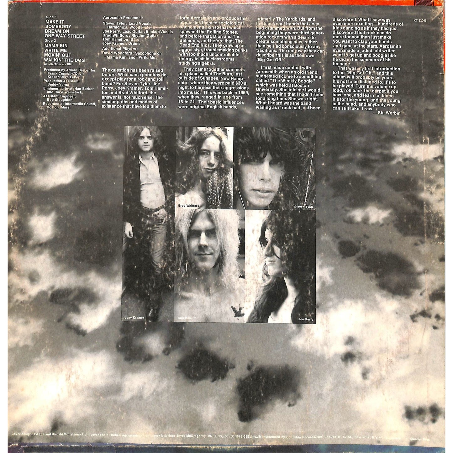 Aerosmith Self-Titled Vinyl Record KC 32005