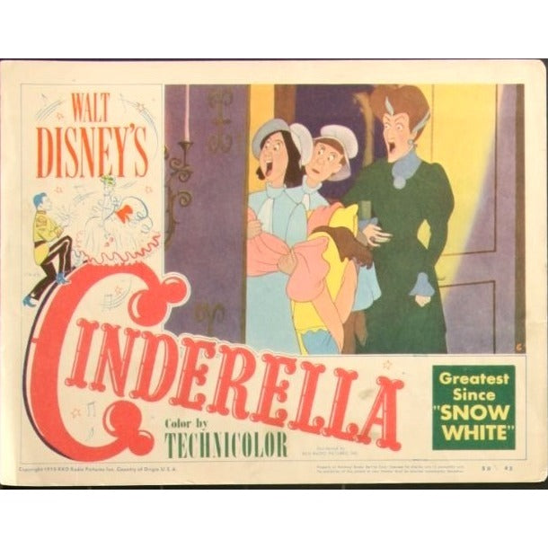 Cinderella (1950) Original Lobby Card Movie Poster 11x14