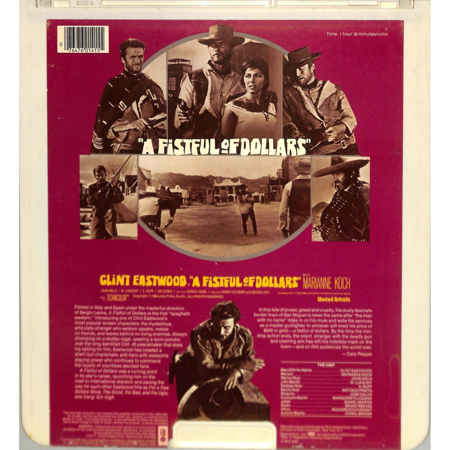 A Fistful of Dollars (1964) Vintage CED Videodisc