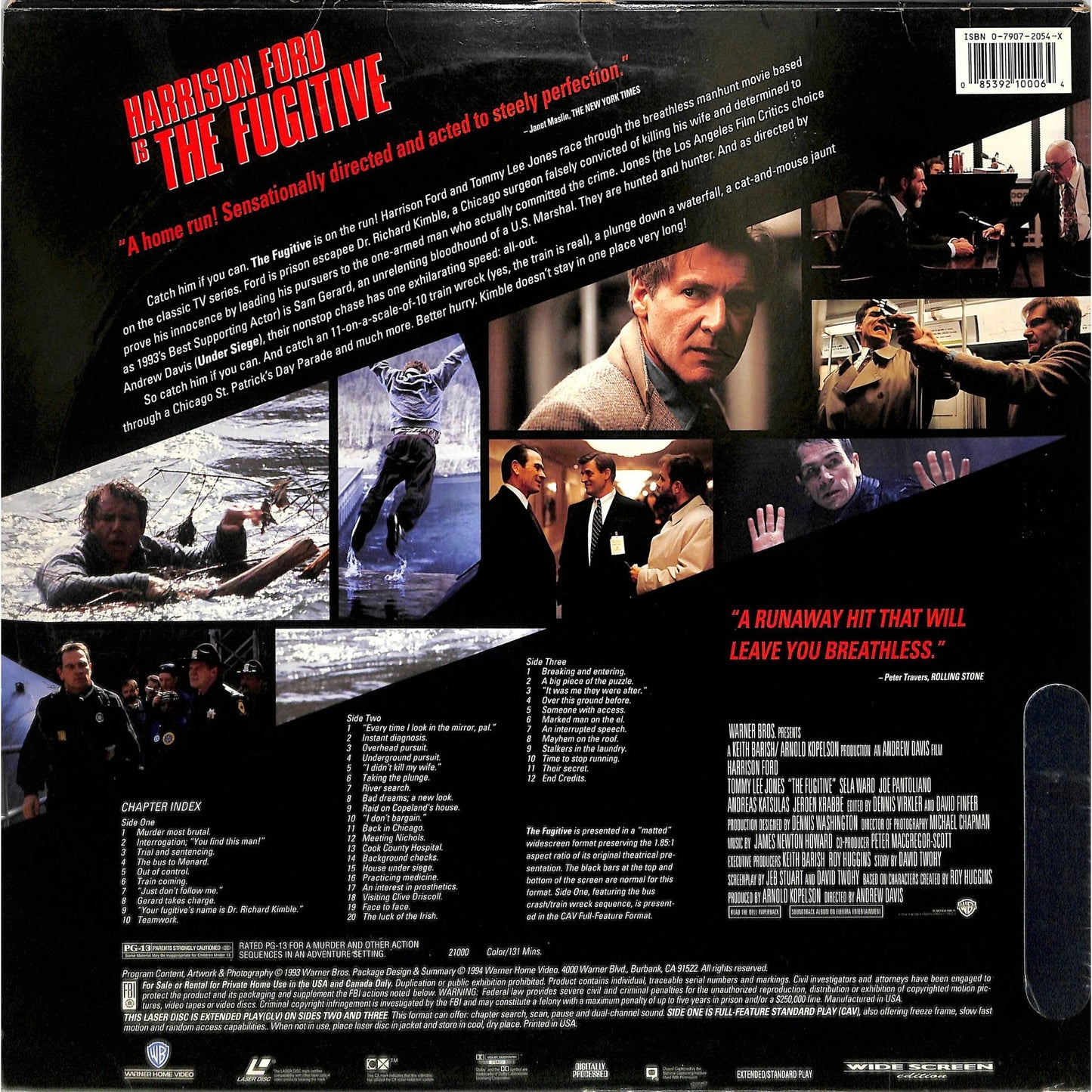 The Fugitive (1993) Laserdisc Video