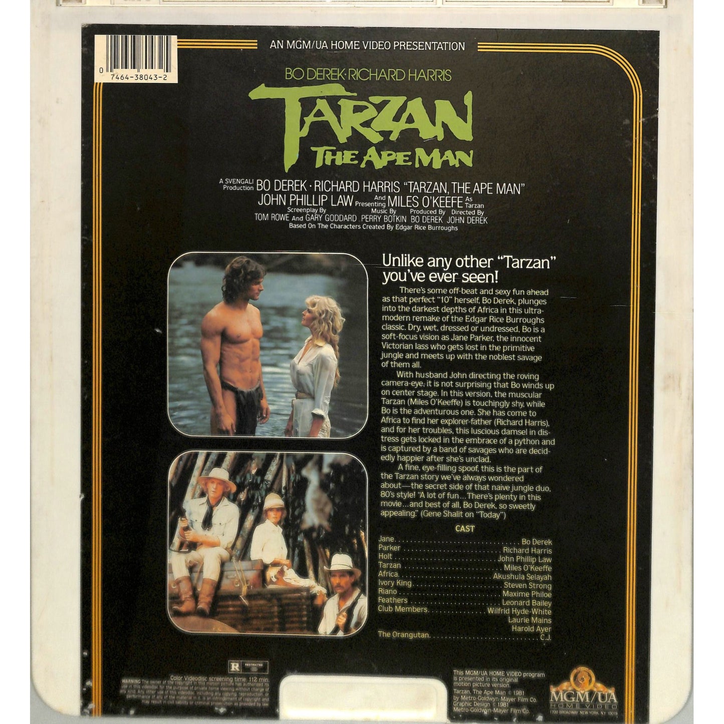 Tarzan the Ape Man (1981) Vintage CED Videodisc