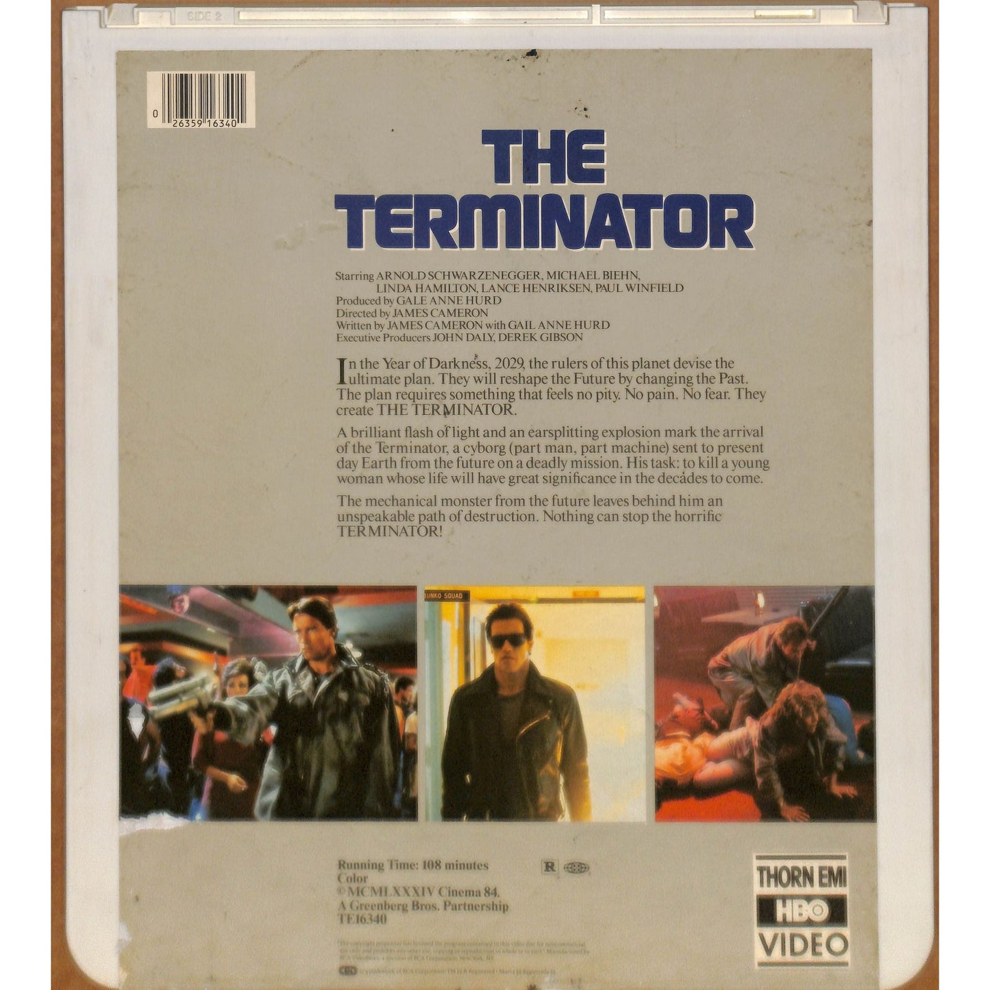 The Terminator (1984) RCA CED Selectavaision TESTED WORKING