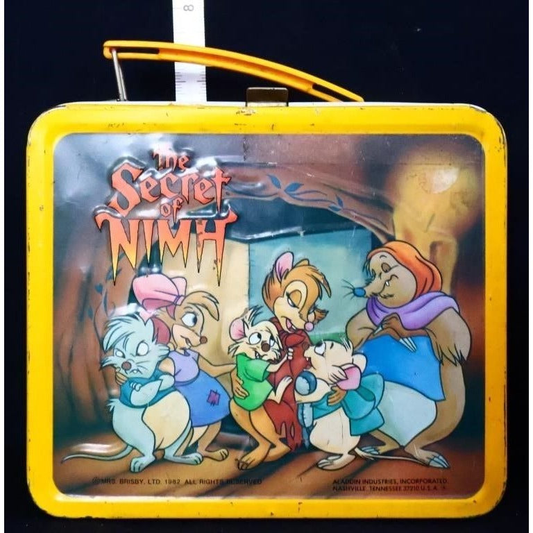 Vintage metal Secret Of Nimh lunchbox w/ thermos