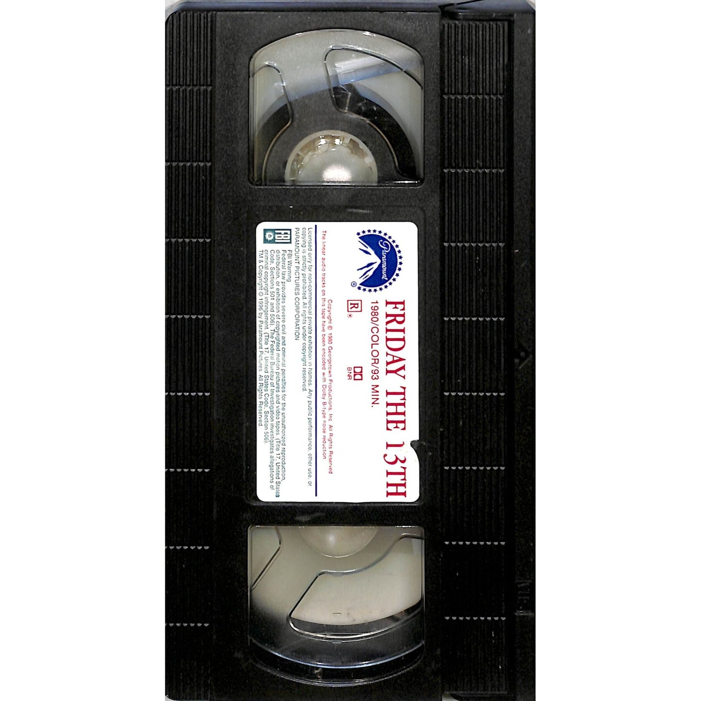 Friday The 13th (1980) VHS Tape Good condition