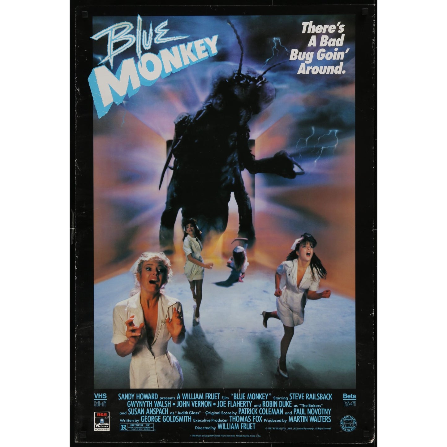 Blue Monkey (1987) Original Movie Poster Rolled 27x40