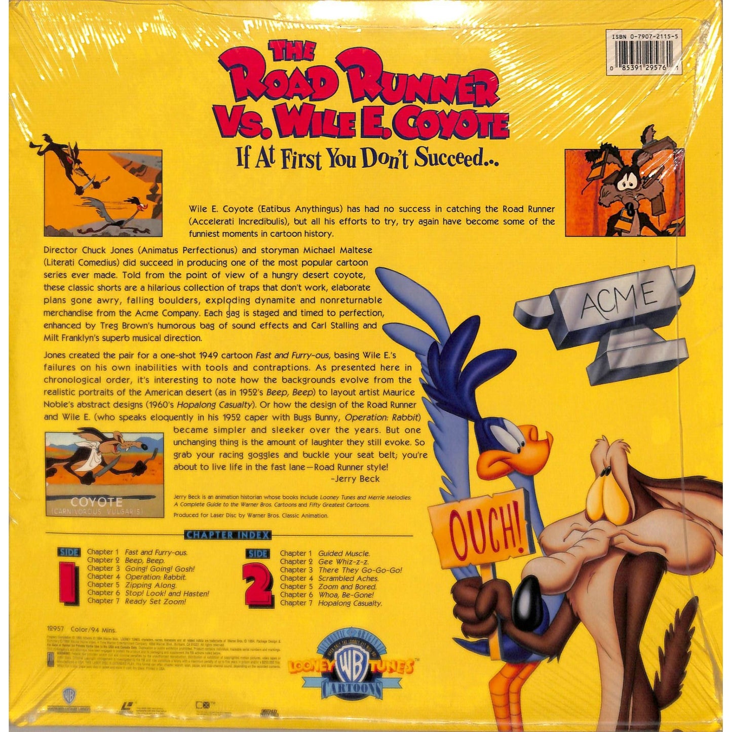Road Runner Vs. Wile E. Coyote: If At First You Don't Succeed (1993) Laserdisc