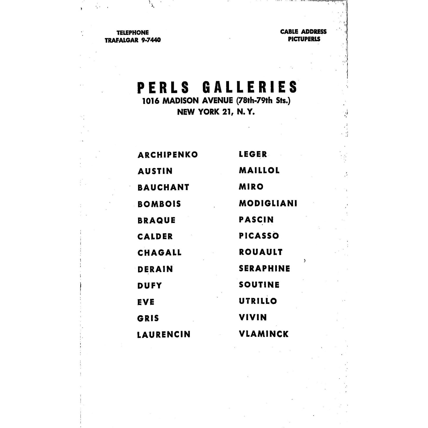 Jules Pascin "The Nude" Art Catalog, Jan-Feb 1959
