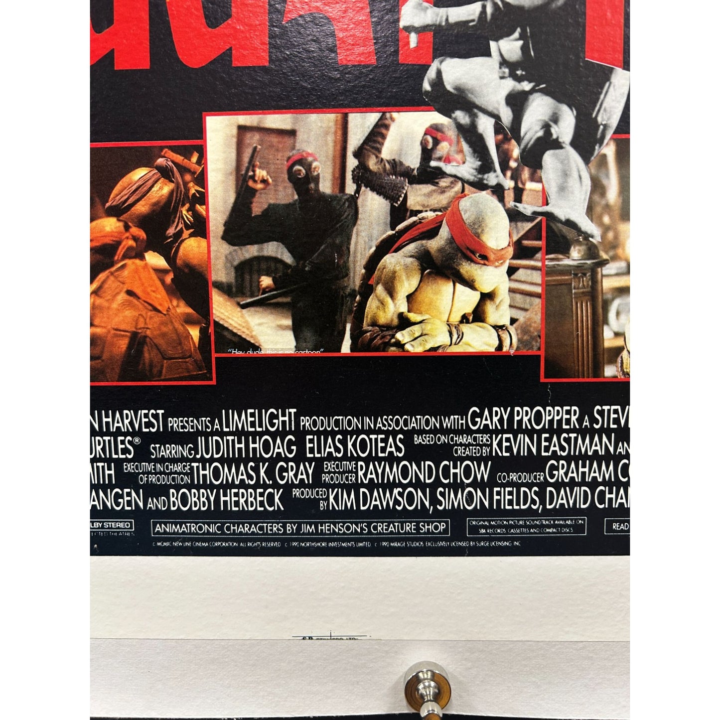 TMNT Ninja Turtles Original Thai Linenbacked Restored Poster Ex Cond! 31.5x21.5"