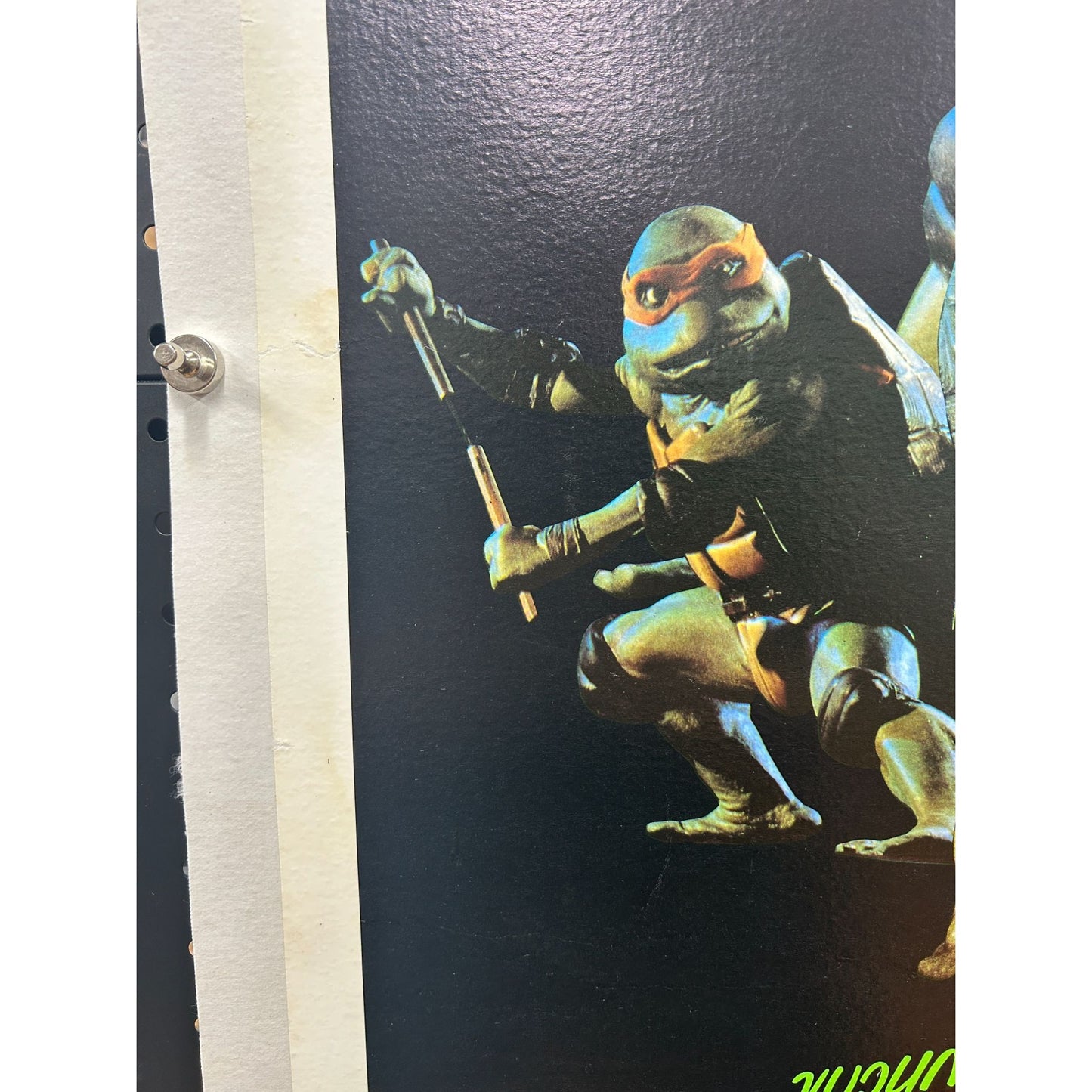 TMNT Ninja Turtles Original Thai Linenbacked Restored Poster Ex Cond! 31.5x21.5"