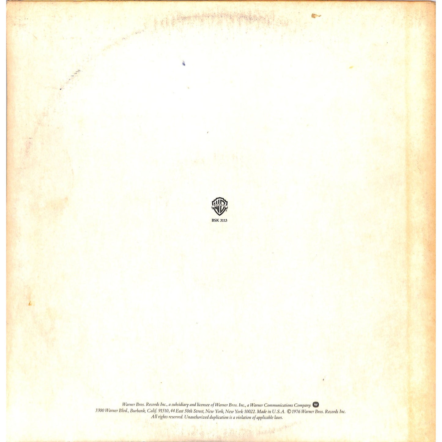 James Taylor - Greatest Hits Vinyl Record BSK 3113