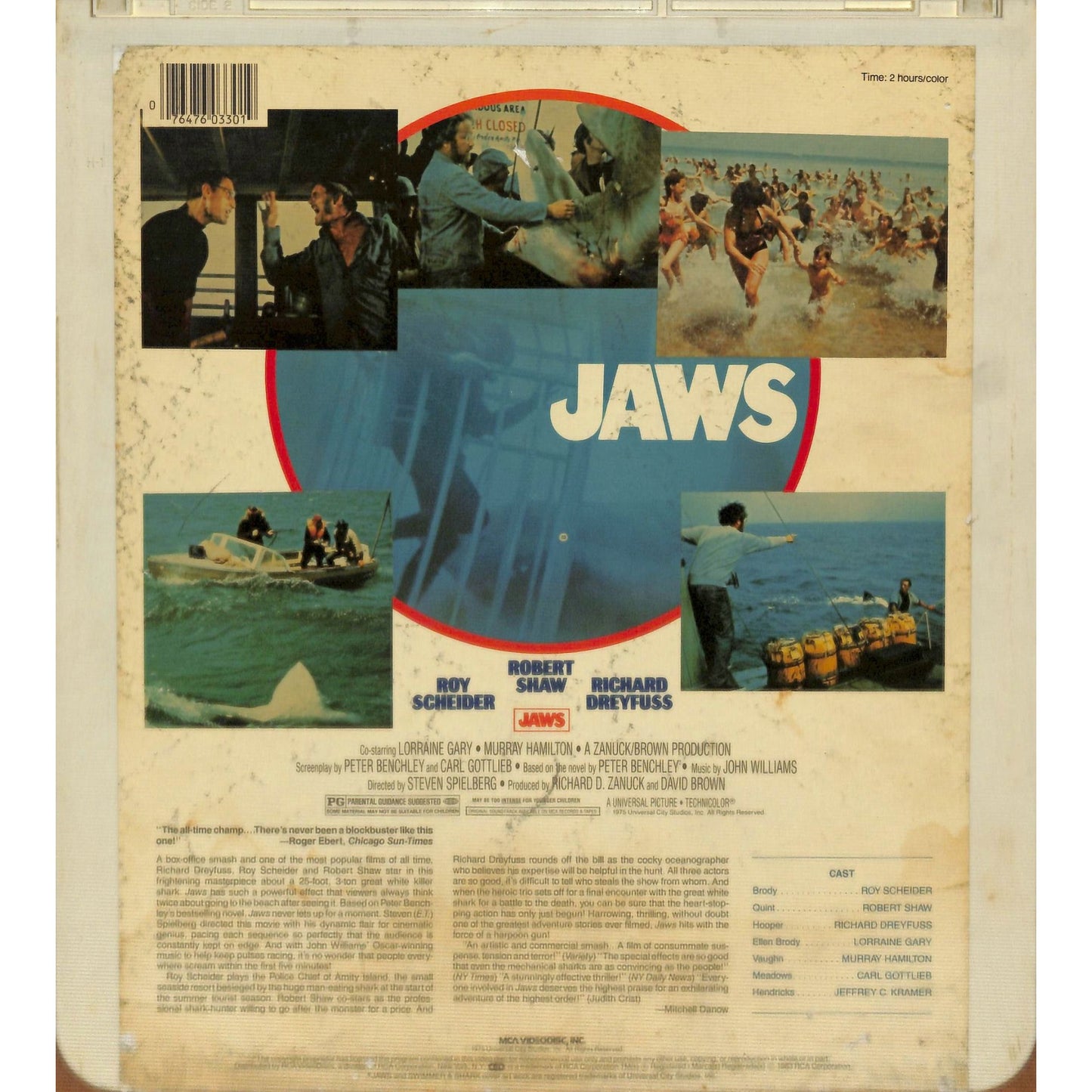 Jaws (1975) Vintage CED RCA SelectaVision Videodisc TESTED WORKING