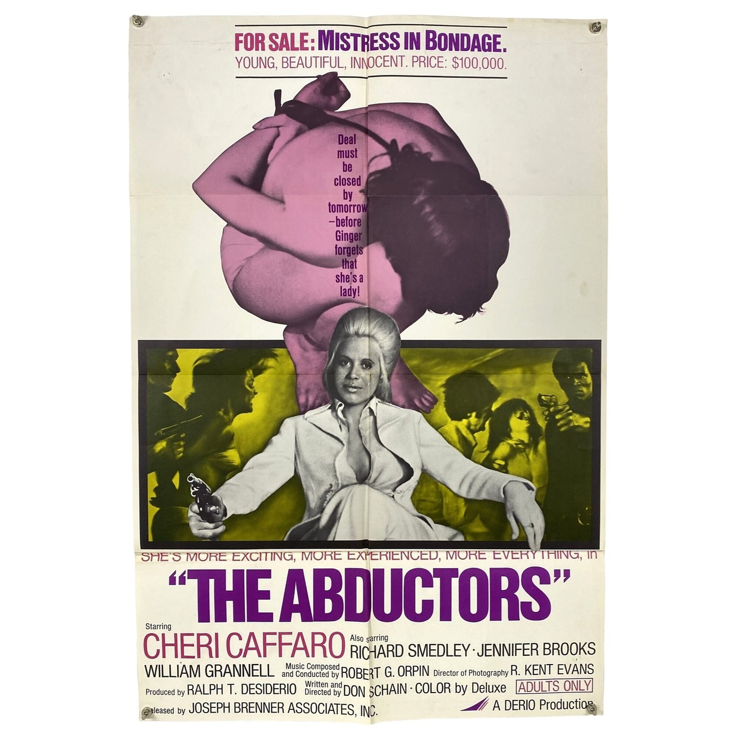 The Abductors (1972) Original Movie Poster Folded 27x41