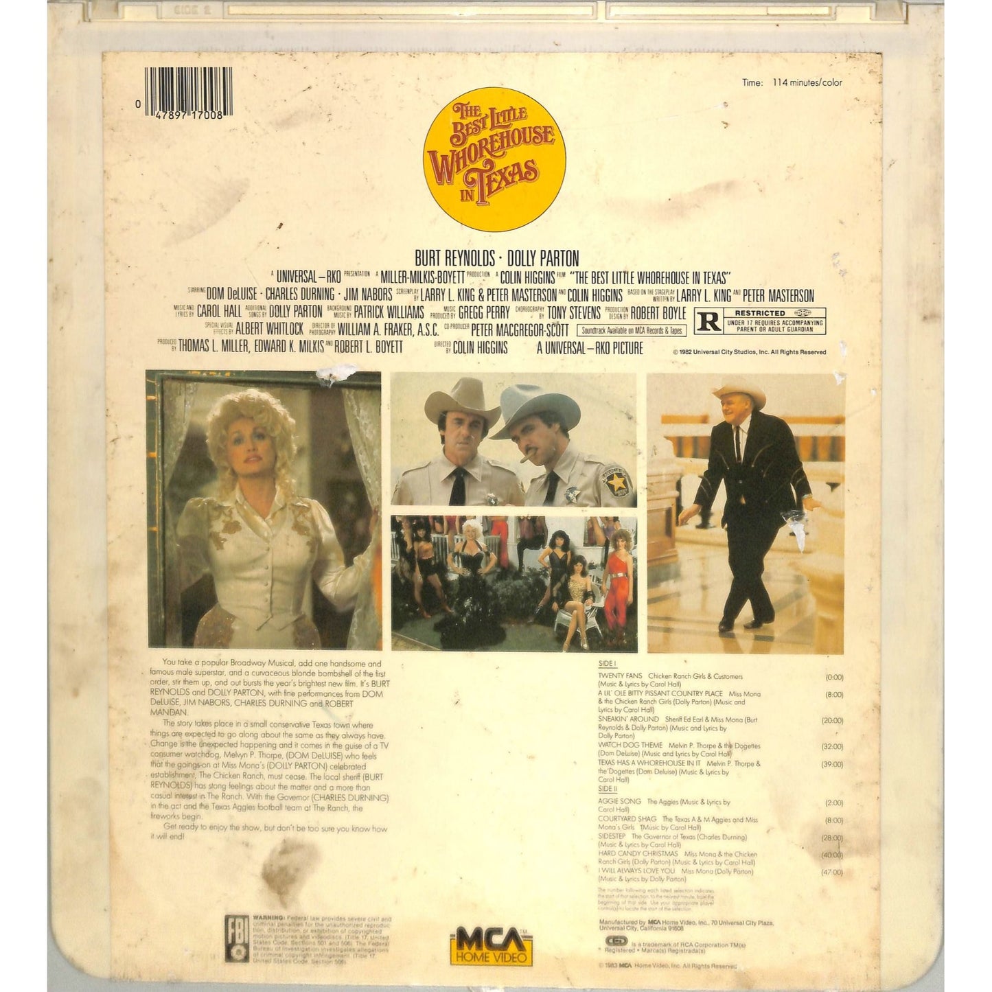 The Best Little Whorehouse in Texas (1982) Vintage CED Videodisc