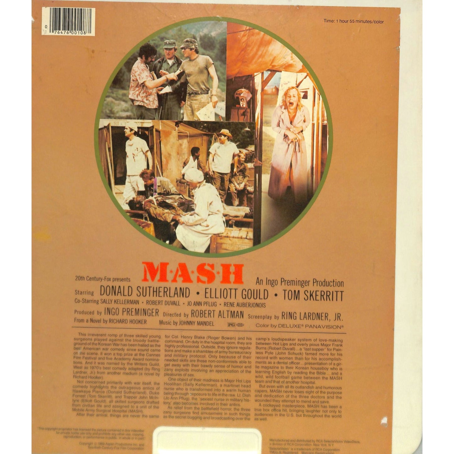 MASH: The Motion Picture (1970) Vintage CED Videodisc TESTED WORKING