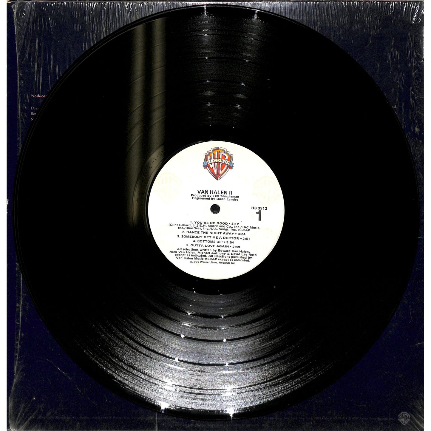 Van Halen II Vinyl Record HS 3312