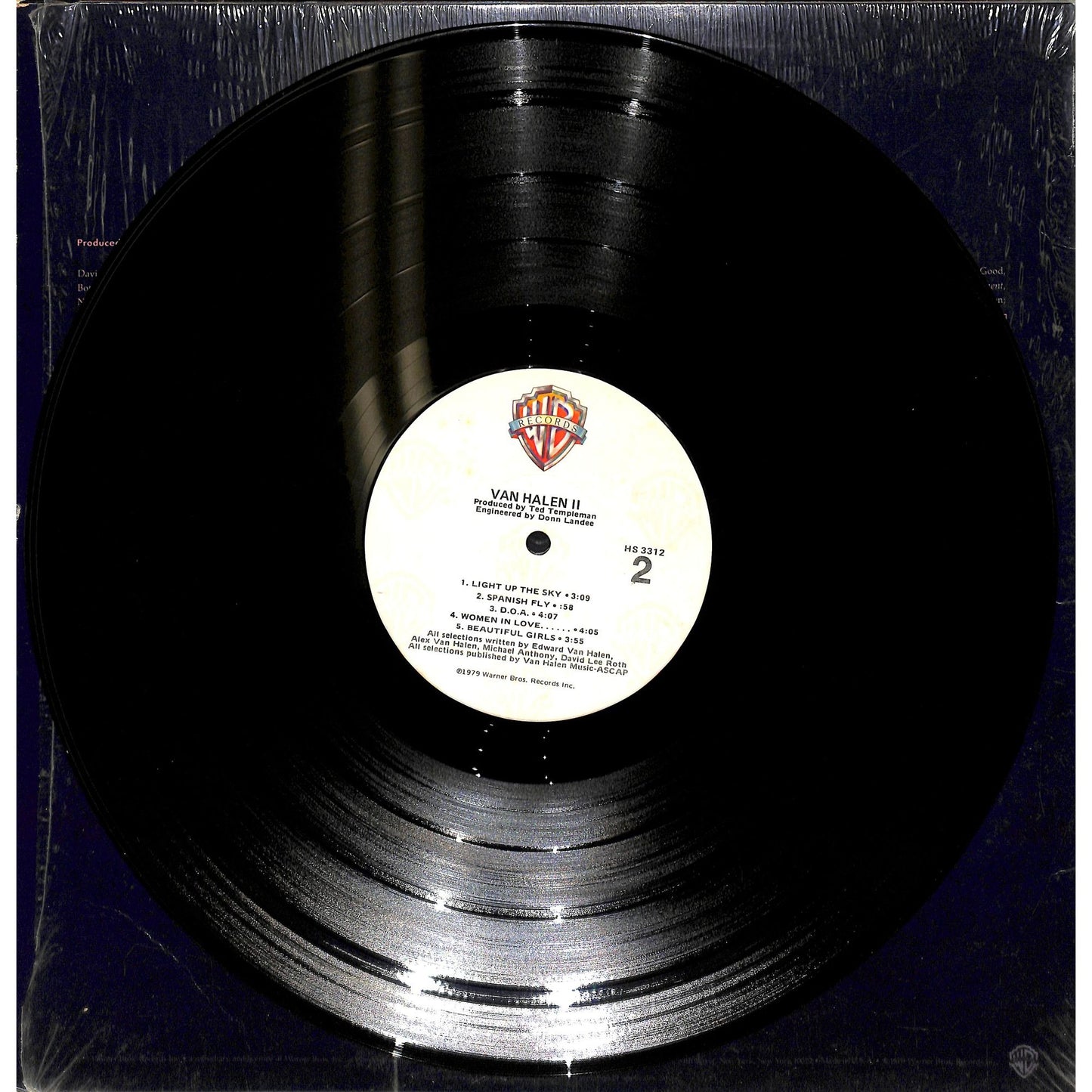 Van Halen II Vinyl Record HS 3312