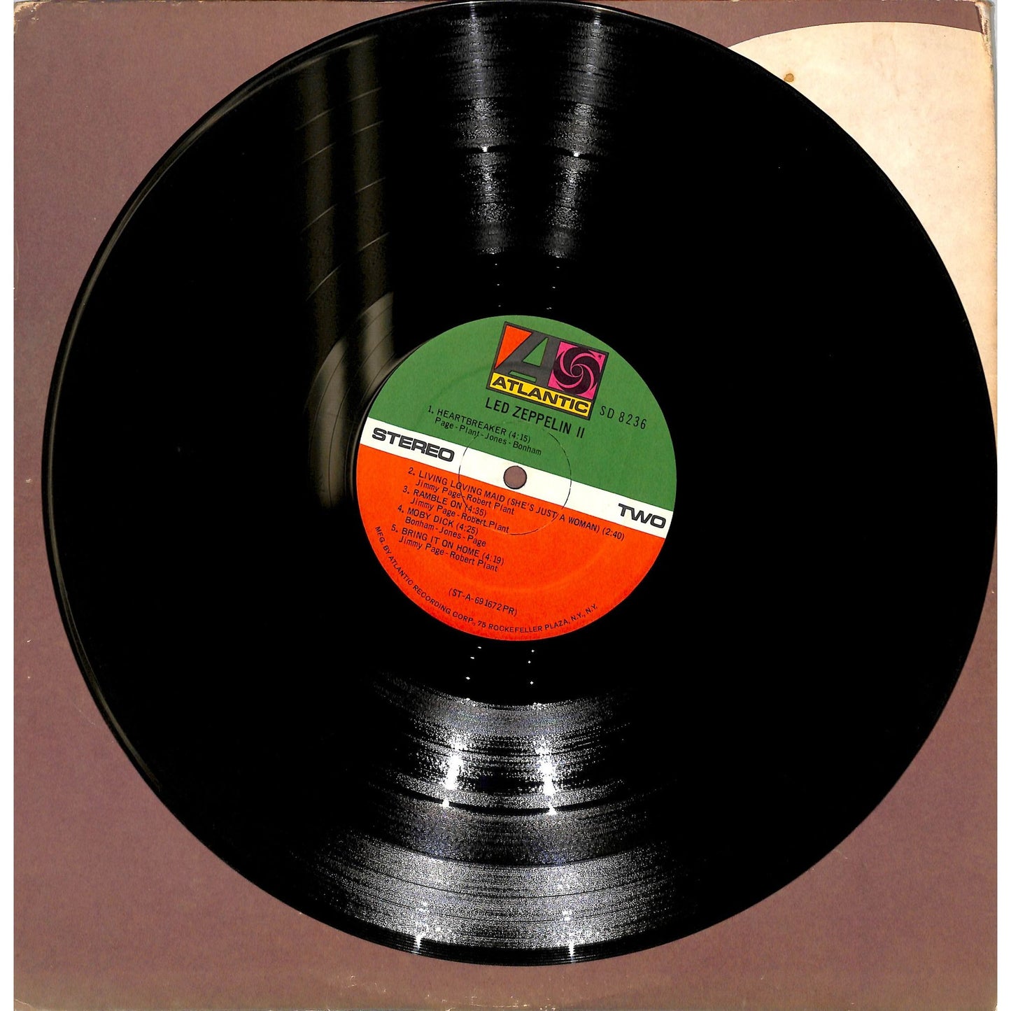 Led Zeppelin II Vinyl Record SD 8236
