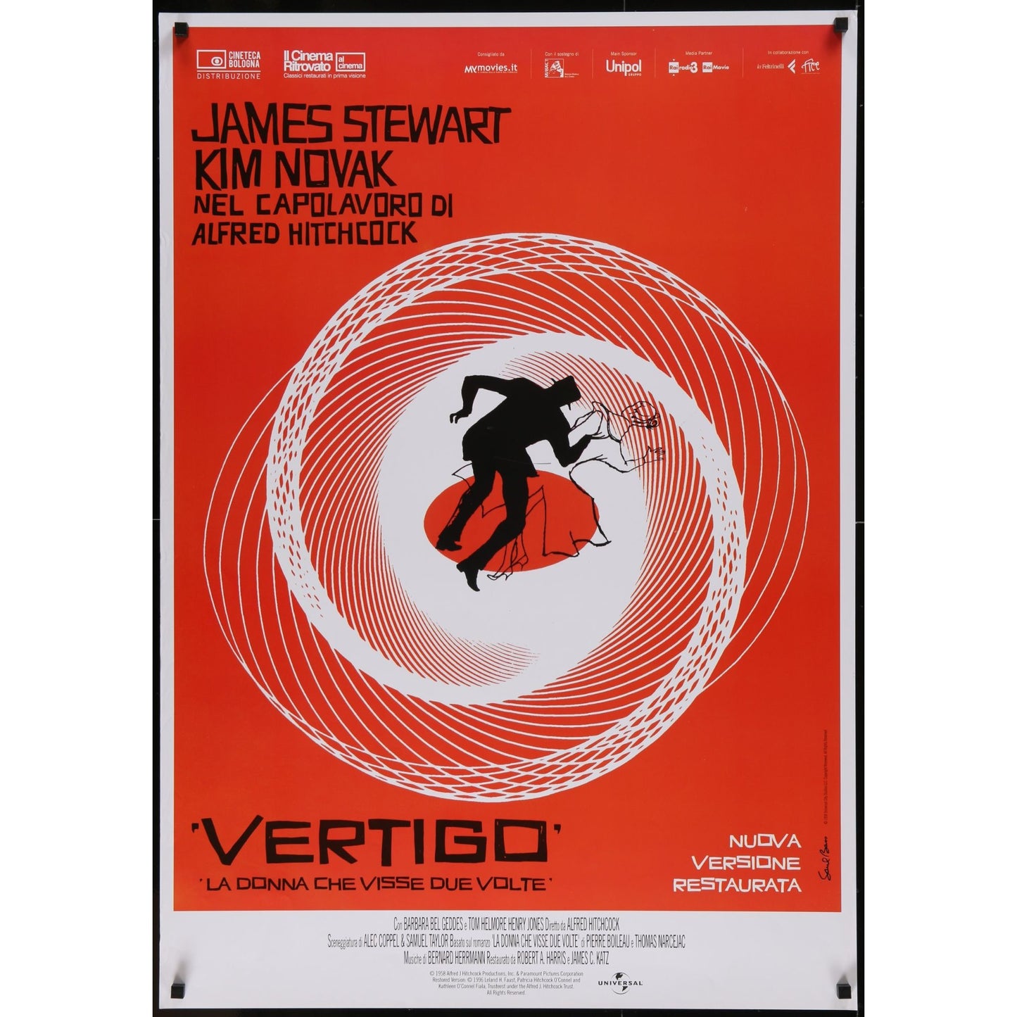 Vertigo (1958) R1996 Original Movie Poster Rolled 27x39.5