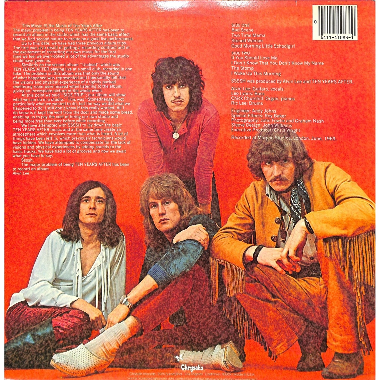 Ten Years After - Ssssh. Vinyl Record PV 41083