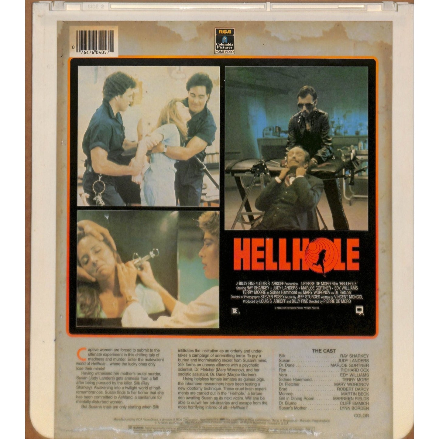 HellHole (1984) Vintage CED RCA SelectaVision VideoDisc TESTED WORKING