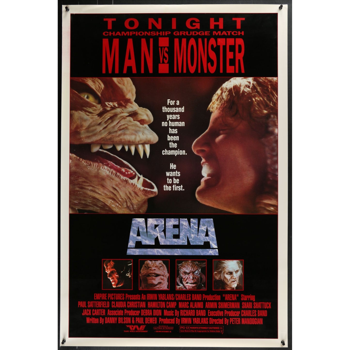 Arena (1989) Original Single-sided Movie Poster Rolled 27x41