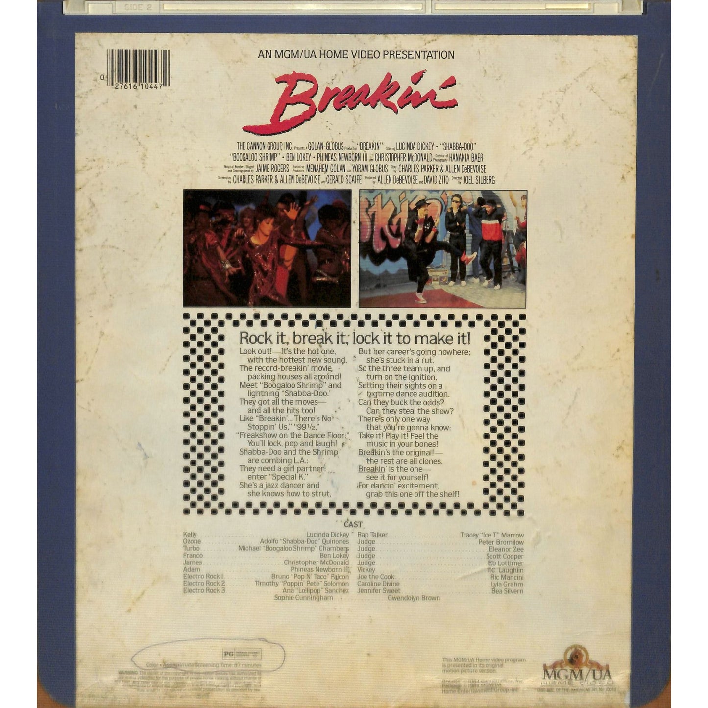 Breakin' (1984) Vintage CED RCA SelectaVision Videodisc TESTED WORKING
