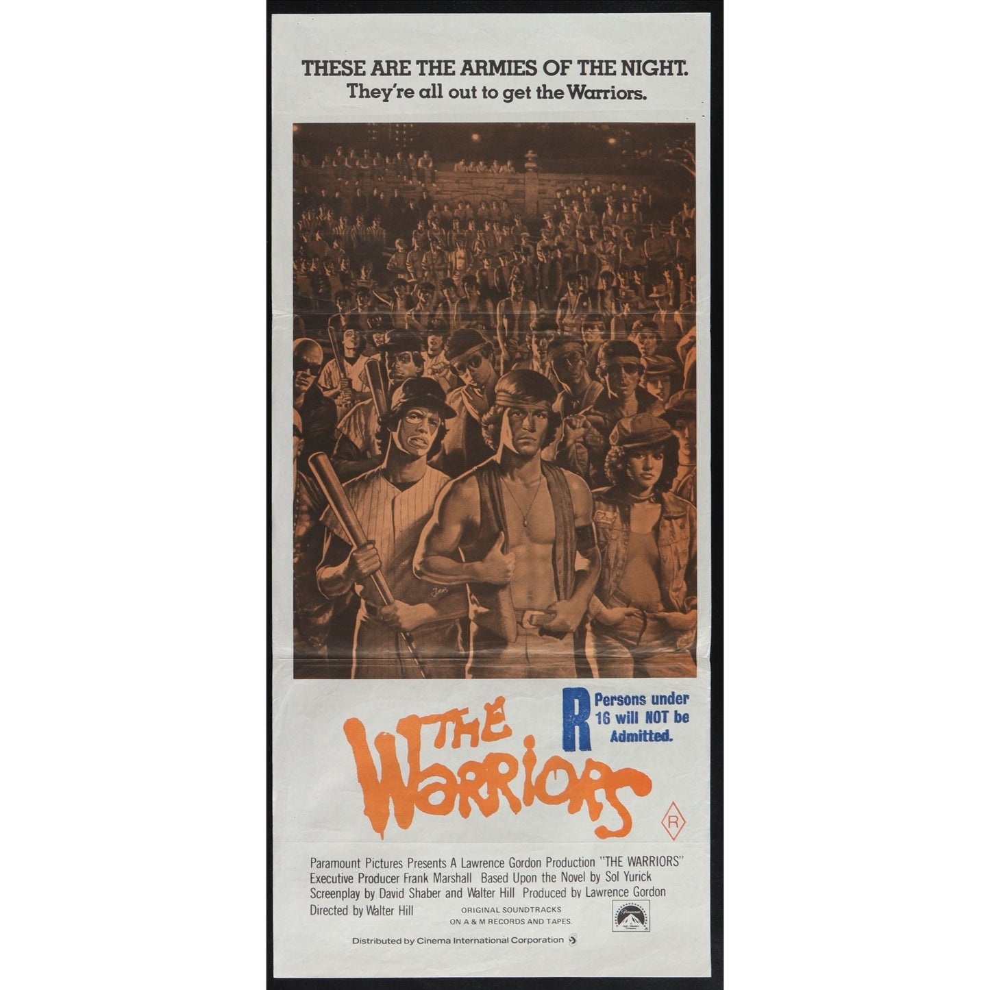 The Warriors (1979) Original Australian Daybill Poster 13x30