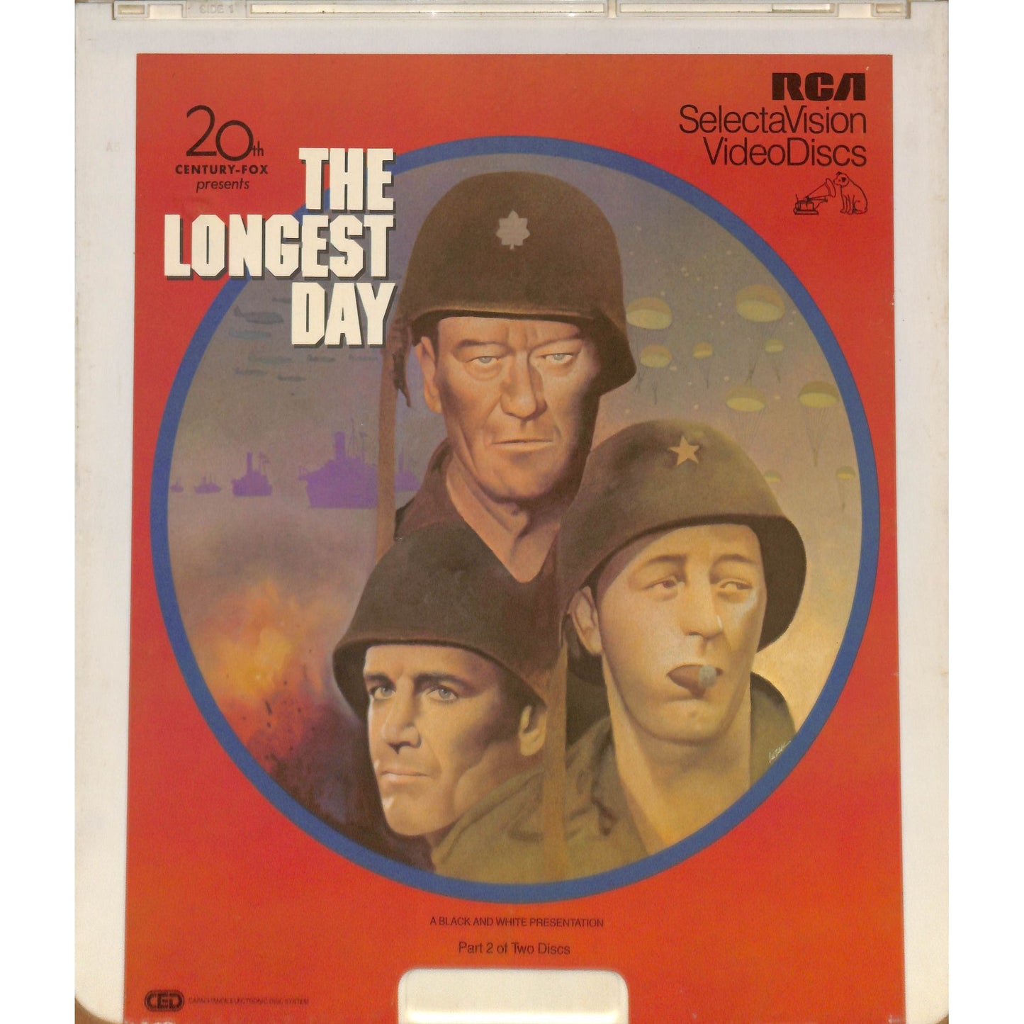 The Longest Day (1962) Vintage CED RCA SelectaVision Videodisc TESTED WORKING