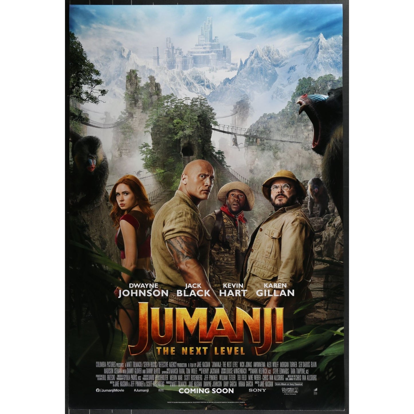 Jumanji: The Next Level (2019) Original Double-sided Movie Poster Rolled 27x40