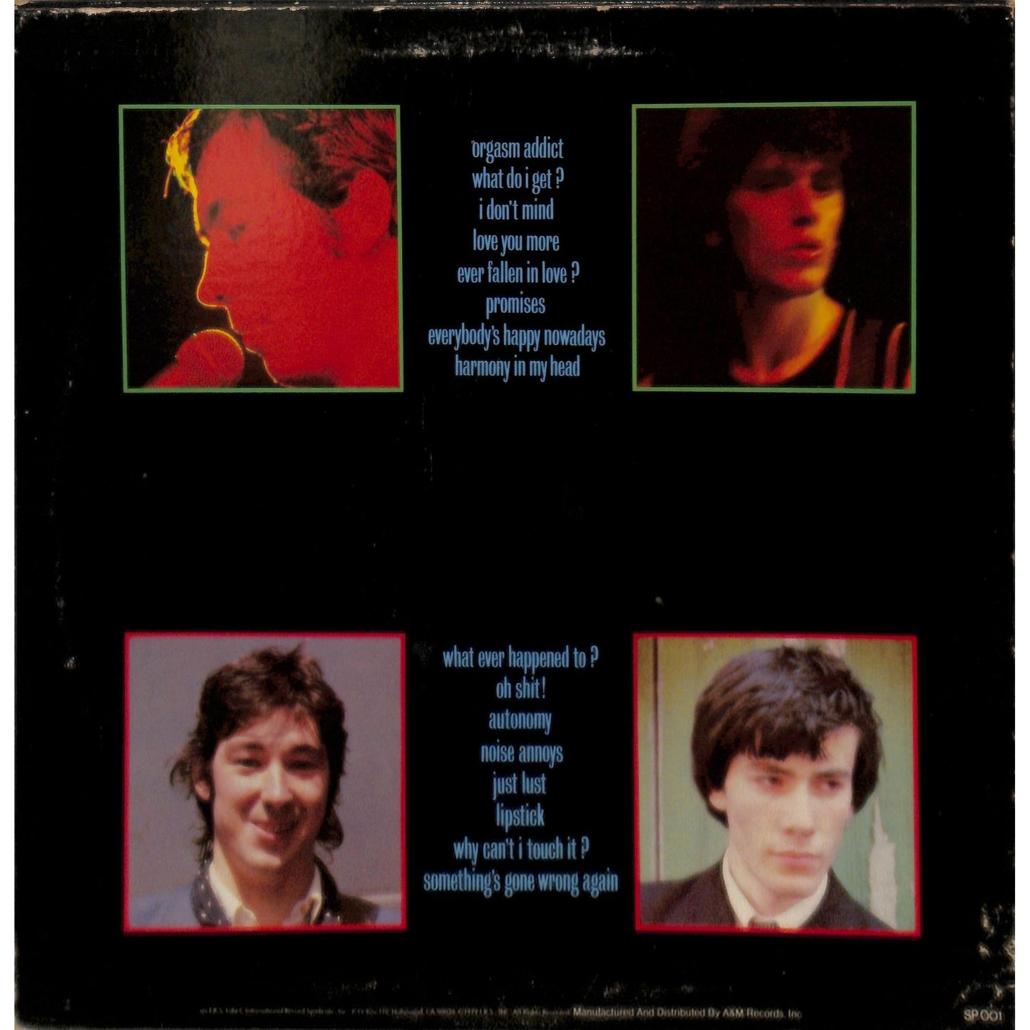 Buzzcocks - Singles Going Steady Vinyl Record SP 001