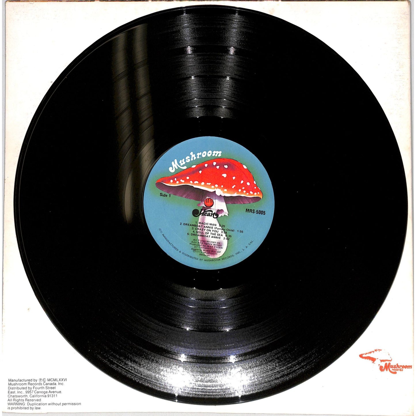 Heart - Dreamboat Annie Vinyl Record MRS-5005