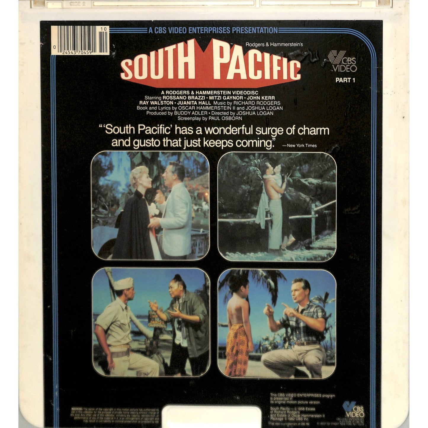 South Pacific (1958) Vintage CED Videodisc