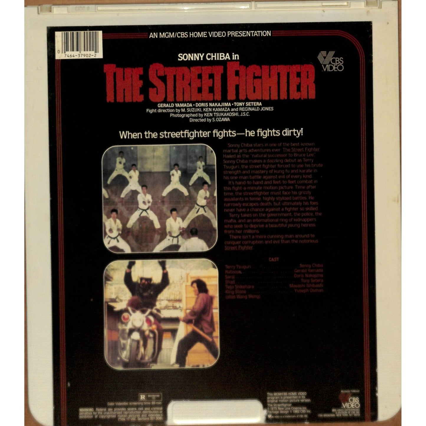 The Street fighter(1974) Vintage CED RCA SelectaVision Videodisc TESTED WORKING