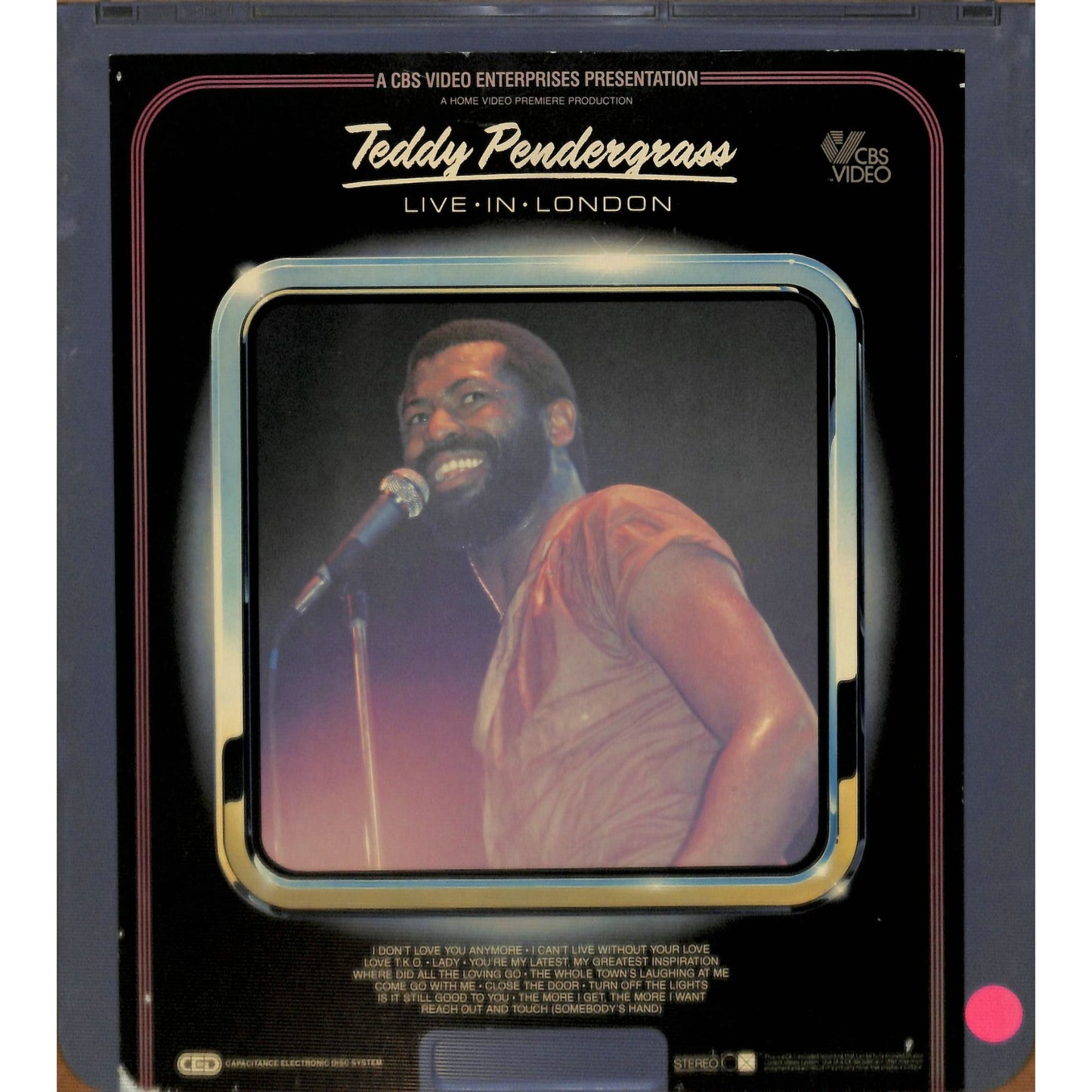 Teddy Pendergrass: Live London (1982) CED RCA SelectaVision TESTED WORKING