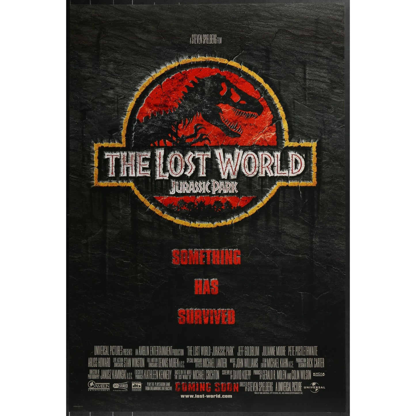 The Lost World: Jurassic Park (1997) Orig Double-sided Movie Poster Rolled 27x40